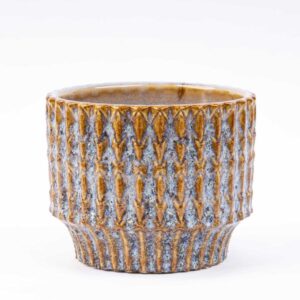 Topf Echo Rustikal blau/braun - D10.8 H9 cm