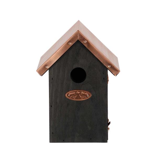 Vogelhaus Winterkönig - Nistkast schwarz köpfer