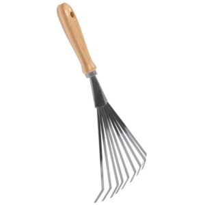 Handrechen - Verzinktem Stahl - Eschenholz Griff