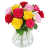 Colorful Roses - Briefkastenstrauß bunt