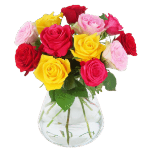 Colorful Roses - Briefkastenstrauß bunt